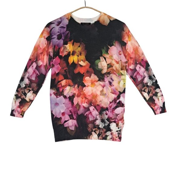 Ted Baker Dumia Cascading Floral Sweater US Size 4 - Picture 9 of 9